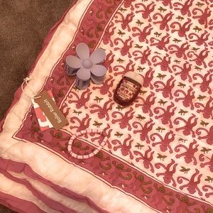 Roller rabbit pink monkey baby quilt!